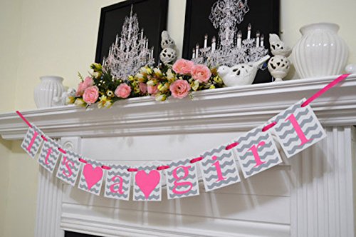 Amazon Com It S A Girl Banner Chevron Baby Shower Banner Shower