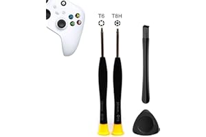 MYPUQIAO Cleaning Repair Tool Kit for Xbox One, Elite 1, Elite 2, 360, One S, Series S/X Controller with Paddles, Torx Security Screwdriver Set T6 T8H, Plastic Safe Pry Bar, Triangle Paddle, Spare Part(Xbox-4)