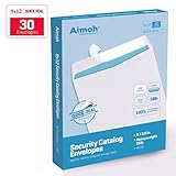 30 9 X 12 SELF SEAL White Catalog Security Envelopes - 28lb (38130)