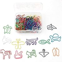 Ashero Animal Shape Paper Clips Assorted Sizes Multicolor Decorative Bookmarks Paperclips - Cool Office Supplies Gifts Christmas Gifts for Teachers Students Women Coworkers (60pcs)