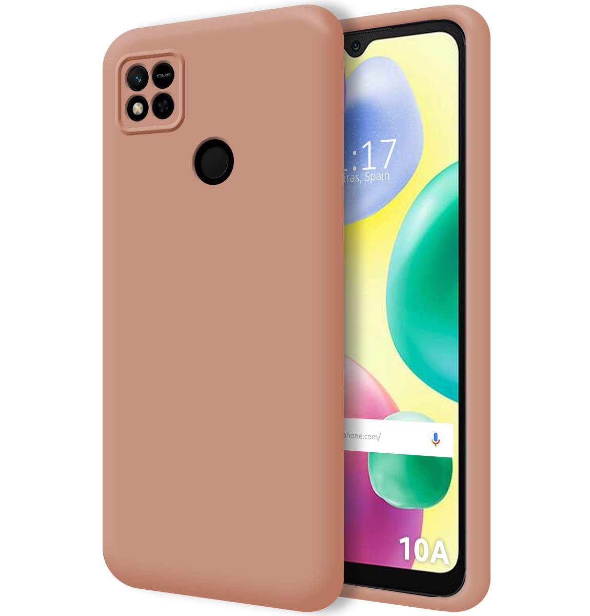 Tumundosmartphone Silicone Liquid Ultra Soft Case for Xiaomi Redmi 10A Pink