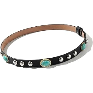 Cowboy Hat Bands for Men, Turquoise Western Hatband, Durable Leather Cowboy Accessories, Ethnic Western Hats Belts Cowboy Hat