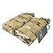 Loglife Tactical Magazine Pouch Holds Holster Double Pistol Mag Pouch Stacker M4/M16 Open Top 1000d with Bungee System (CP)