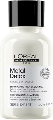 Mini Shampoo Ristrutturante per Tutti i Tipi di Capelli Danneggiati, Rischio di Rottura Ridotto, Colore Protetto, Chioma Lucente&Setosa, Senza Solfati, Metal Detox, 100 ml