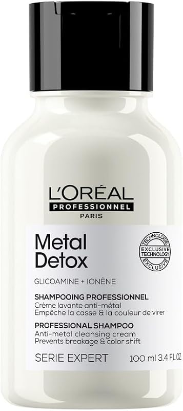 Mini Shampoo Ristrutturante per Tutti i Tipi di Capelli Danneggiati, Rischio di Rottura Ridotto, Colore Protetto, Chioma Lucente&Setosa, Senza Solfati, Metal Detox, 100 ml