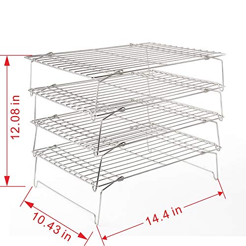 Flagship Cooling Baking Rack Set of 4, 100 304 Stainless Steel Wire