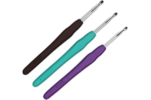Crochet Hooks 5.0mm 5.5mm 6.0mm Crochet Needles QLRFFLJOY 3 pcs Crochet Hook Set DIY Yarn Weaving Tools for Knitting Gloves, Shoes, Bags, Hats, Socks, Scarf