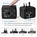 Travel Adapter, HAOZI Universal Travel Adapter - 3 USB + 1 Type C in One Travel Charger with UK/US/AUS/EU Plugs and Socket, International Power Adapter Wall Charger (Black)