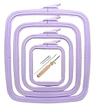 Nurge Lila Plastic Square Embroidery Hoop, Cross