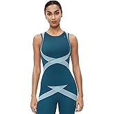Fanka Powerband Resistance FlowX Tank Top for Women, Built-in Mesh, Core & Posture Support, Tummy Control