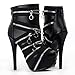 SHOW STORY Punk Black Zip Gothic Platform Stiletto Ankle Bootie Boots,LF80845