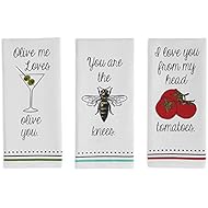 DII COSD35145 Cotton Dish, Decorative Oversized Towels, Perfect for Every Day Home Kitchen, Holidays and Housewarming Gifts, 18x28, Love You