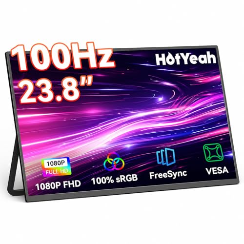 HotYeah 23.8" Portable Monitor 1080P FHD 100%