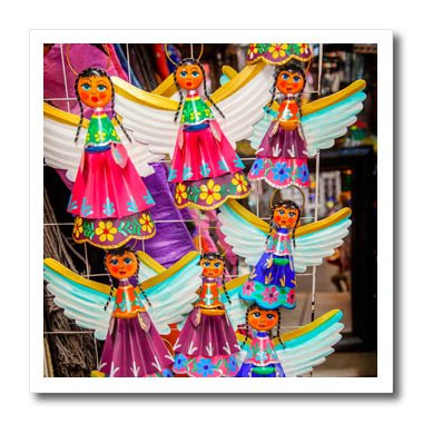 3dRose "Colorful Mexican Angel Souvenirs, San Miguel de Allende, Mexico Iron On…
