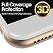 iPhone 8 7 Plus Screen Protector, HUMIXX 3D Touch Soft Edge 9H Blue Light Fliter Full Coverage Shockproof Tempered Glass Film for Apple iPhone 7 8 Plus (White Anti-Blue Light)