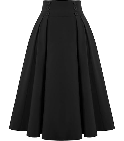 Amazon.com: Kelsiop High Waist Long Skirt Women's Double Belt Midi