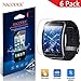 Samsung Galaxy Gear S Sm-r750 Hd Screen Protector, [100% Perfect Fit] Nacodex® (6-pack) Ultra-clear High Definition (Hd) Screen Protectors, *Maximum Clarity and Touchscreen Accuracy , Anti-scratch, Anti-fingerprint Screen Protector for Samsung Galaxy Gear S Sm-r750 R750