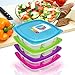 Happy Lunchboxes 4-compartment Leak Proof Bento Lunch Box Containers for Adults - Set of 4 (Large)