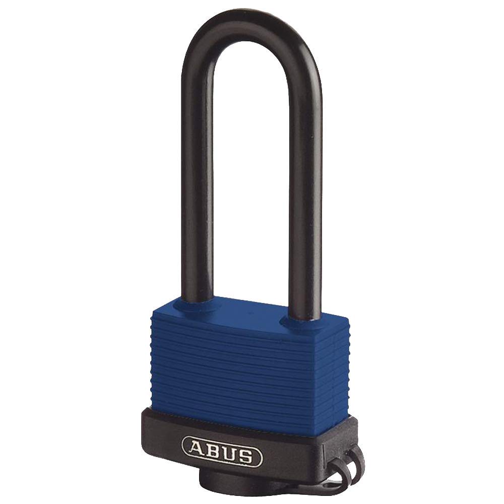 ABUS 70IB/45HB63 Weatherproof Brass Padlock – Long Stainless Steel Shackle – Aqua Safe Marine Grade – Corrosion Resistant – Plastic Coated – Security Level 5 — image 1