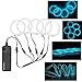 ZITRADES EL Wire Kit 5 by 1M, Portable Neon Lights for Parties, Electric Forest, Halloween, Blacklight Run, DIY Decoration, Christmas (Ice Blue)