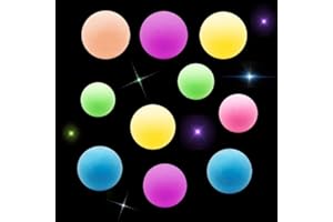 DICTAMNI 10Pcs Glow in The Dark Sticky Balls, Sticky Stress Balls,Glow Balls,ticky Wall Balls Stress Relief Balls ,Stress Toys,Fidget Toys