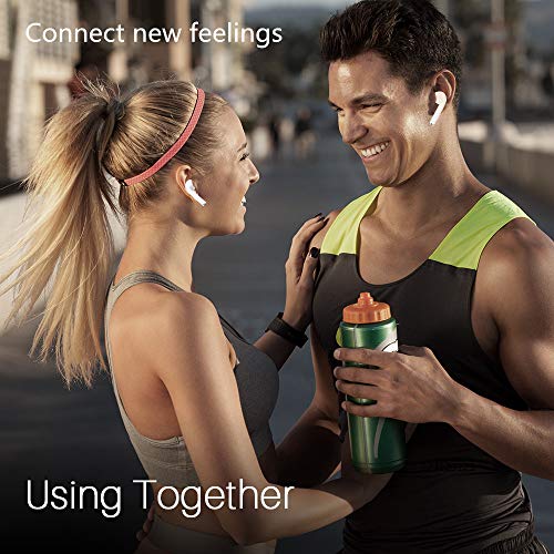 Bluetooth Headphones Wireless Earbuds Earphones in-Ear for Sport Bluetooth 5.0 Earphones Stereo Sound Noise Cancelling 2 Built-in Mic Earphones-White64