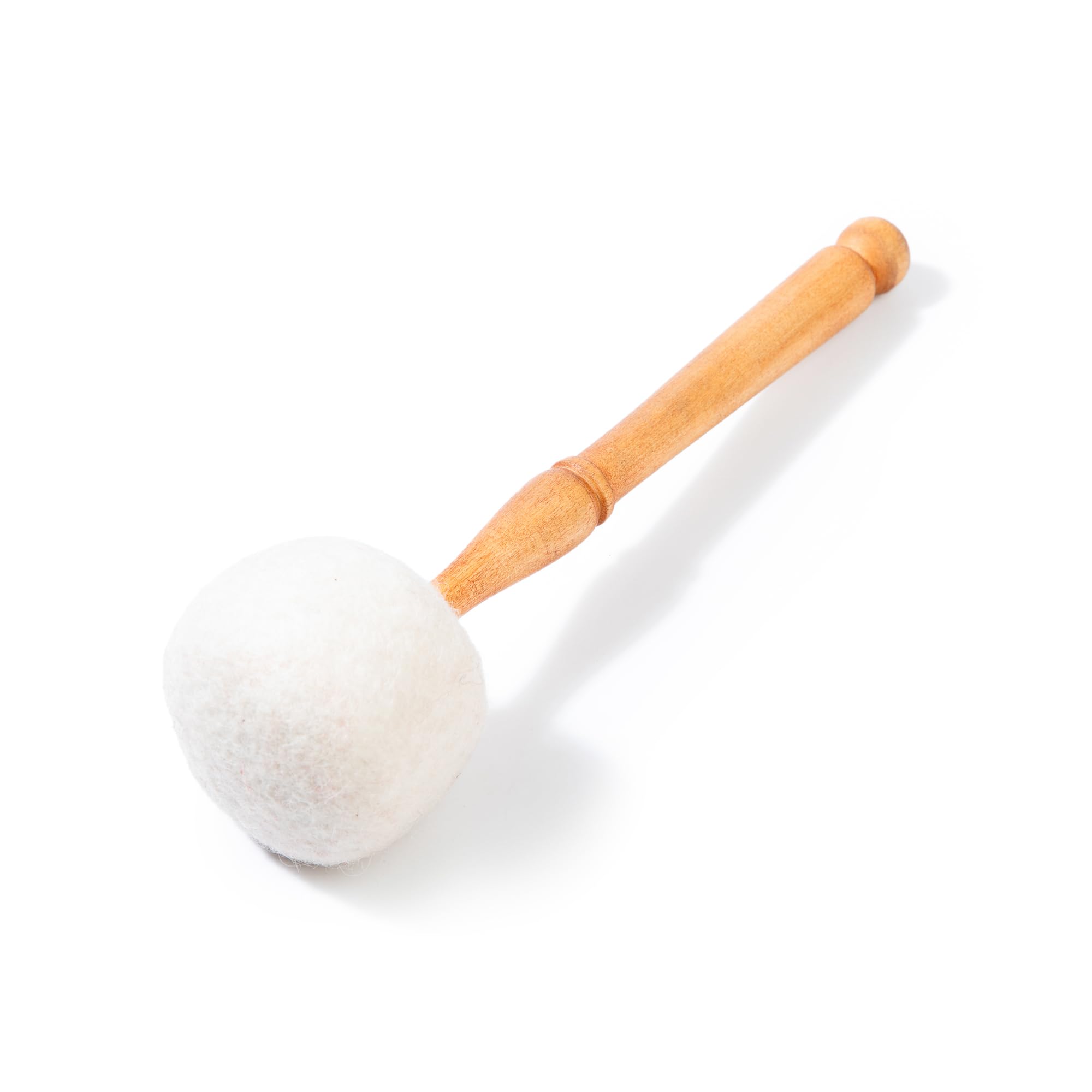 Photo 1 of Drum Mallet Wool Felted Drum Stick - 9 Inches Wool Mallet for Gongs & Large Singing Bowls by Himalayan Bazaar