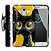Droid Turbo 2, Hybrid Dual Layer Belt Clip Holster Kickstand Hard Shell Case Cartoons and Animation Series for Moto X Force and Kinzie Miniturtle ® - Big Eyed Cat