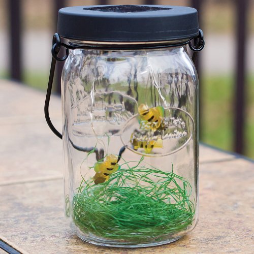 Echo Valley Solar Firefly LED Glass Lantern - Flickering ...