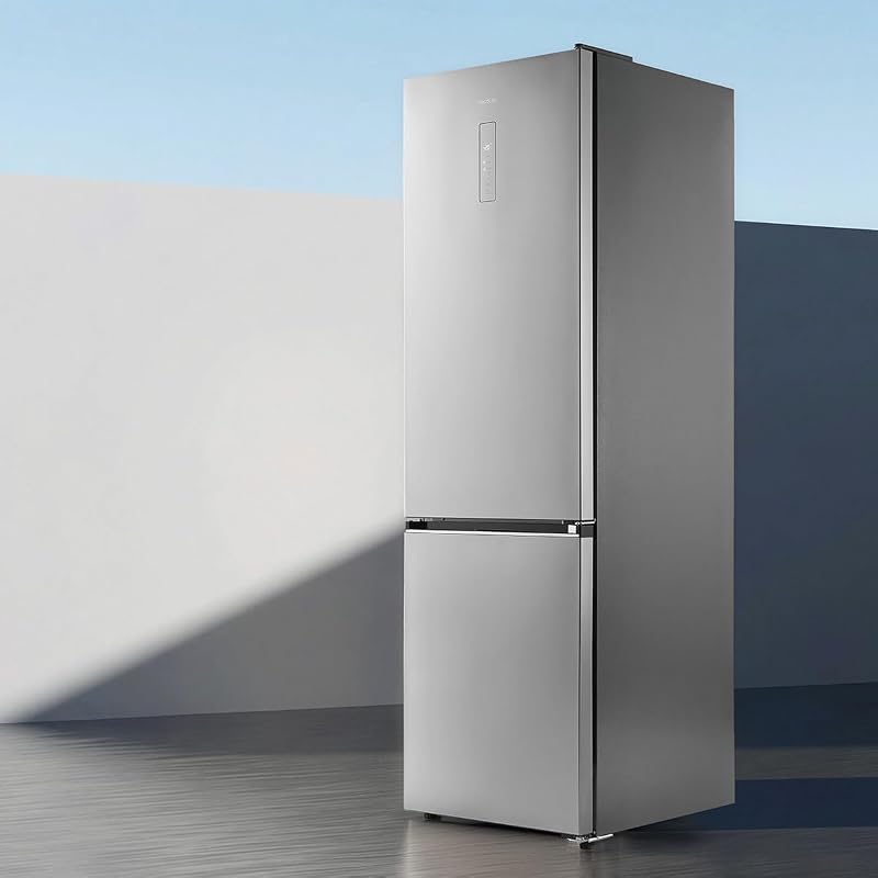 Frigorifero Combinato Total No Frost 405 L Bolero CoolMarket Combi 405WL Elite Inox D. Altezza 200 cm, Larghezza 60 cm, MetalFlex Cooling, Fresh Flex, Interno Elite Grey, Inox