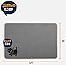 Smiling Paws Pets - Extra Large Cat Litter Mat - Pet Rug - Catches Litter That Spills Outside Litter Box - Easy to Clean - Non-Slip - Litter Box Mat - Kitty Litter Catcher - Grey XL Size (47