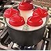 Comcl Rapid egg cooker - Food Grade Silicone Egg Boiler Hard Boiled Eggs without the Shell - High-temperature Resistant BPA Free 6 Egg Cups Egg Poacher