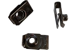 ZS2YOUTOYOU Zhoushi World M6 U -Style Clip-On Nut,U-Type Fasteners (Pack of 30) Black
