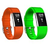 2 Pack Fitbit Charge 2 Bands,Wonlex Soft Silicone Replacement Wristband Sport Fitness Watch Strap for Fitbit Charge 2 (Small, 1)