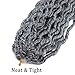 6 Pcs/Lot 20 Inch Grey Wavy Faux Locs Crochet Hair Deep Wave Braiding Hair with Curly Ends Crochet Goddess Locs Twist Hair Curly Wavy Synthetic Braiding Hair Extensions
