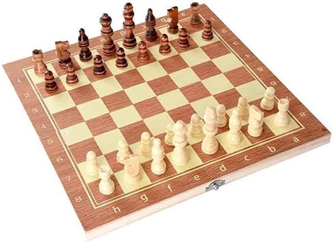 Neulife Handcrafted Wooden Chess Set with 32 Chessmen Pieces