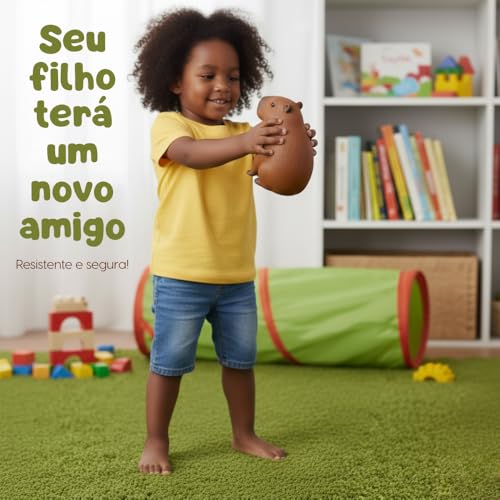 Capivara Squishy Anti Stress Brinquedo Sensorial Infantil e Adulto Aperta Estica Toys Autismo, Fisioterapia e Ansiedade