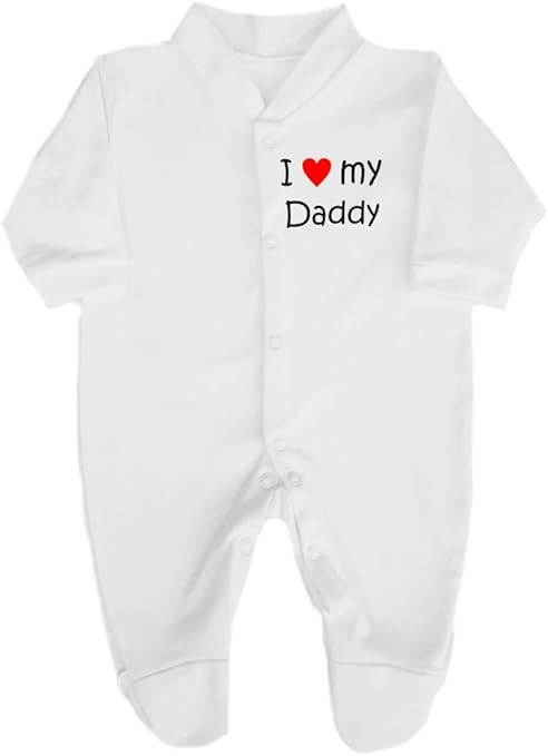 i love my daddy baby grow sleepsuit newborn