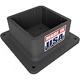 USA-Made 4x4 Post Base Bracket Anchor - Never Rust or Stain - Durable Plastic Deck Skirt Flange Cover for Wood Posts - Strong Handrail Base and Support (1 Pack)