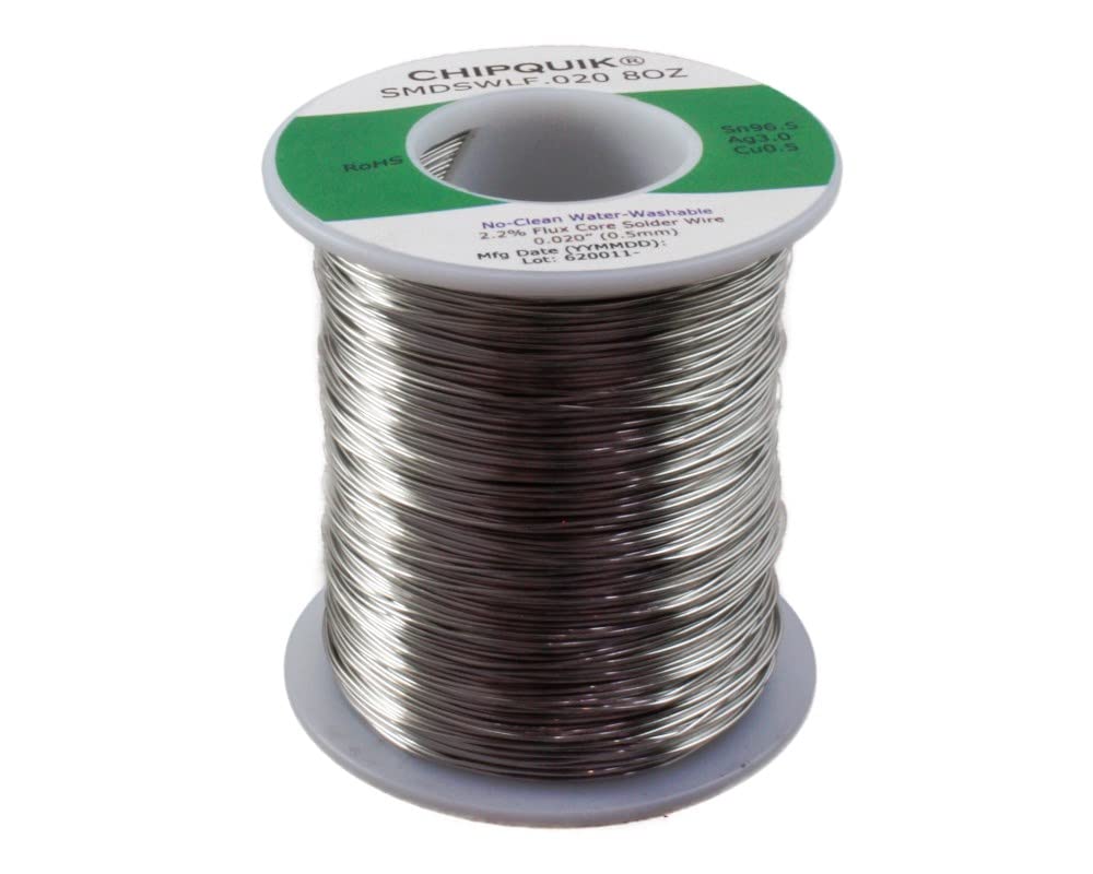 LF Solder Wire 96.5/3/0.5 Tin/Silver/Copper no-Clean .020 1/2lb
