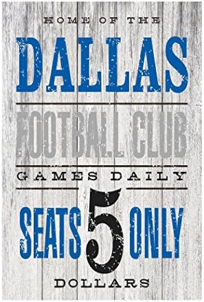 Dallas Football Club Rustic Metal Sign - 12" x 8"
