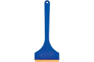 Snow Joe SJEG01 Brass Blade Ice Scraper w/Oversized Handle, Non-Rust for Quick Ice Removal, for Auto/Truck Windshields, Blue