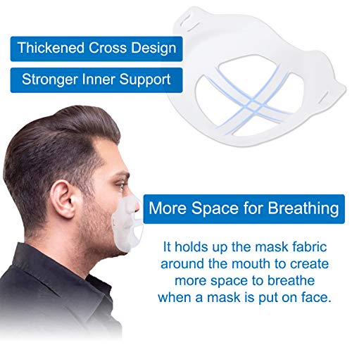 3D Face Mask Bracket Internal Support Frame for Smooth Breathing, Jisoncase Face Mask Inner Support Frame Lipstick Mask Protection Stand Mask Saver for More Breathing Space (3pcs)