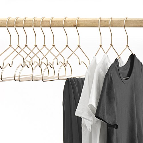 image for HOUSE DAY Metal Hangers 12 Pack Aluminum Alloy Clothes Hanger 16.2 Inc