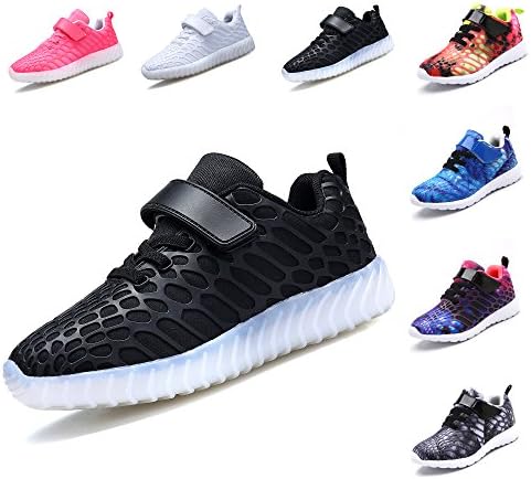 VIIRUN Little Kids Lightweight Sneakers Boys and Girls Breathable Sports Hook &amp; Loop Shoes