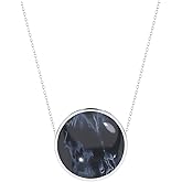 LUSTRE AND LIGHT Natural Pietersite Slider Pendant Necklace for Women in Sterling Silver, August Birthstone Jewelry Gifts for Her Birthday, Anniversary, Christmas, Graduation