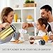 Upgraded 2017 Water Kettle Stainless Steel Extra Large Electric Hot Water Boiler,  Anti Rust Stainless Steel Safety Auto Shut Off , For Tea  , Easy Pour Spout, 800W, 1.7L (7 Cups), Gold (PKWK23GD)