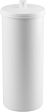 InterDesign iDesign Kent Freestanding Toilet Roll Holder White 3 Spare Rolls view 9