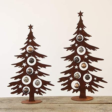 Weihnachtsbaum Zum Dekorieren 150 Cm Tannenbaum Tanne Christbaum Rost Edelrost Metall Original Pflegeanleitung Von Steinfigurenwelt Amazon De Garten