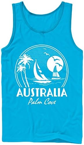 Lost Gods Men's Australia Palm Cove Turquoise Tank Top